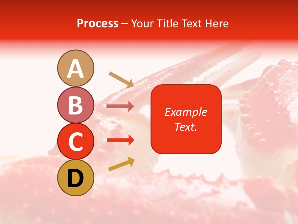 Snow Crab Legs On White Background Focus On Claw PowerPoint Template