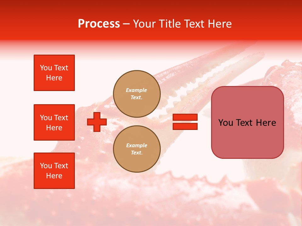 Snow Crab Legs On White Background Focus On Claw PowerPoint Template
