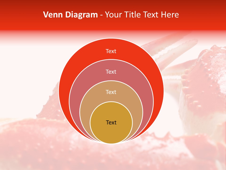 Snow Crab Legs On White Background Focus On Claw PowerPoint Template