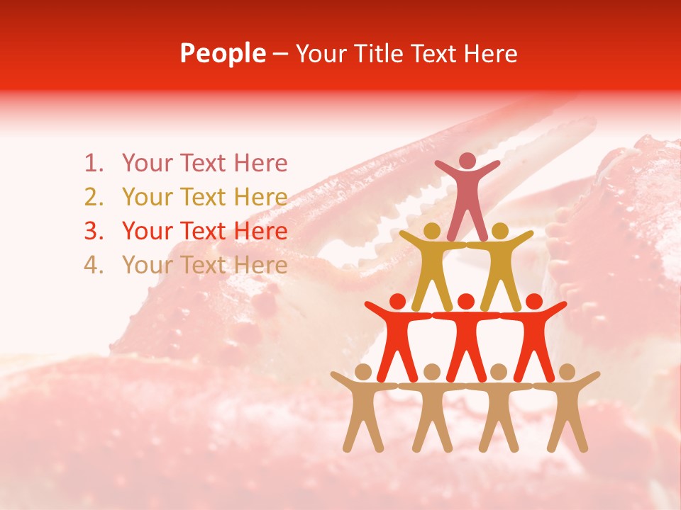 Snow Crab Legs On White Background Focus On Claw PowerPoint Template