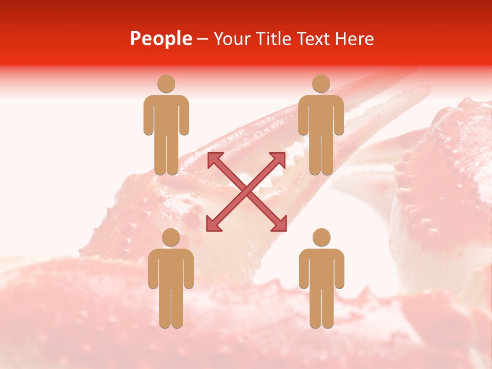 Snow Crab Legs On White Background Focus On Claw PowerPoint Template