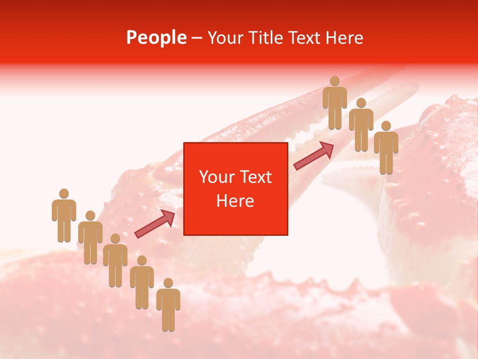 Snow Crab Legs On White Background Focus On Claw PowerPoint Template