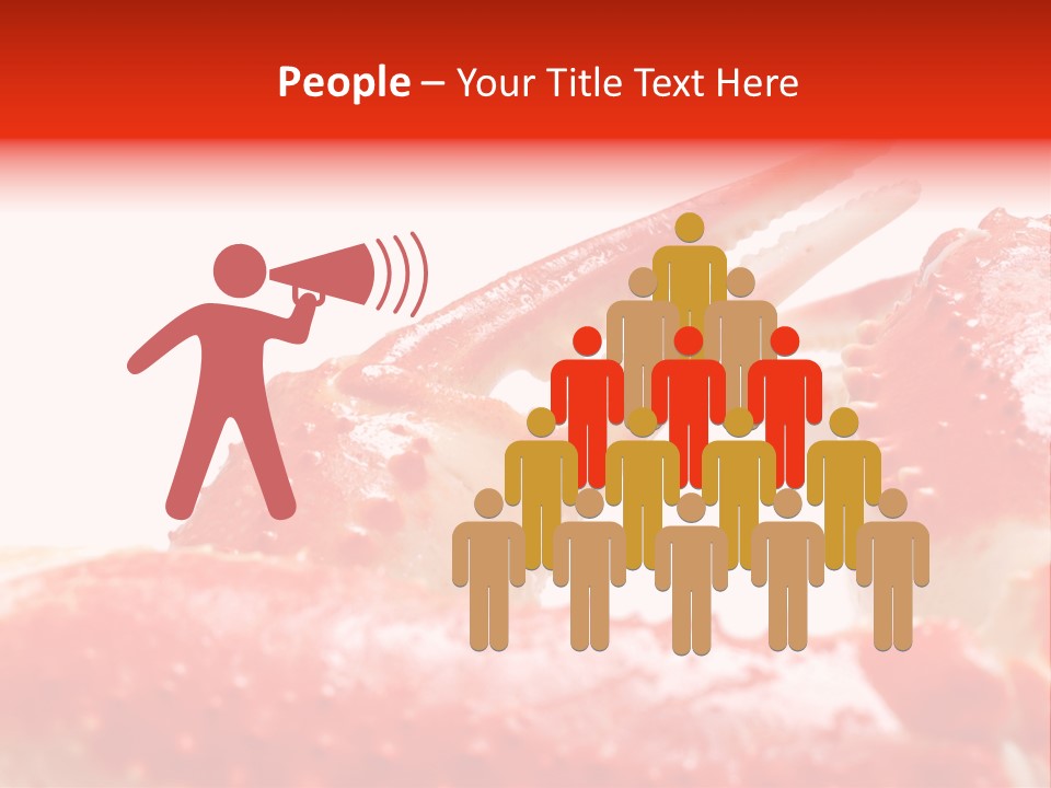 Snow Crab Legs On White Background Focus On Claw PowerPoint Template