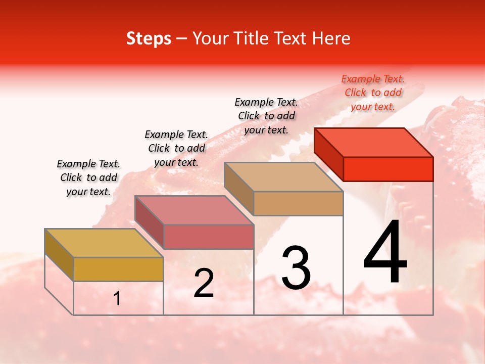 Snow Crab Legs On White Background Focus On Claw PowerPoint Template