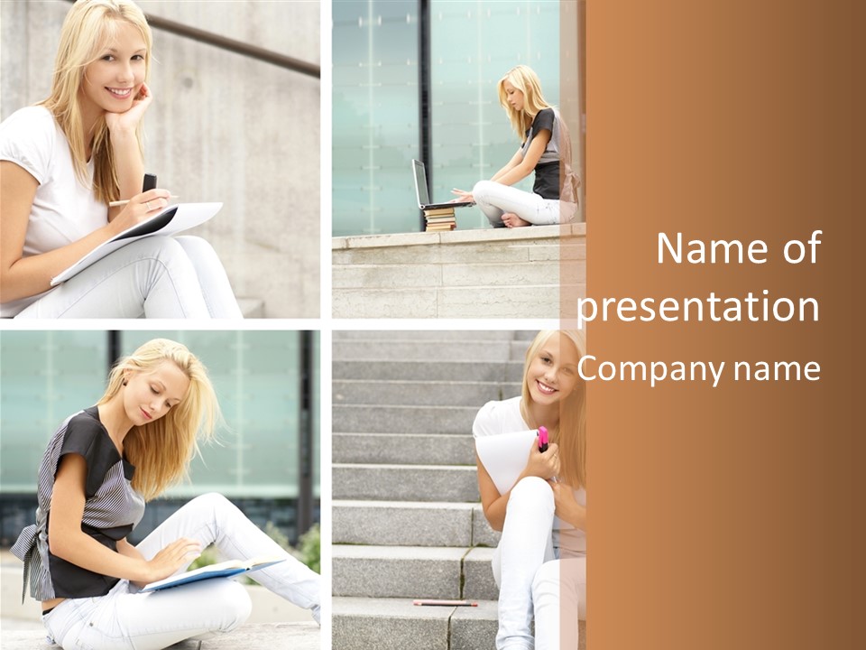 Learning Lady Recreational PowerPoint Template