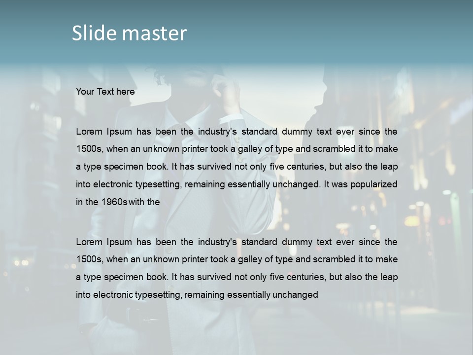 Meeting Street Guy PowerPoint Template