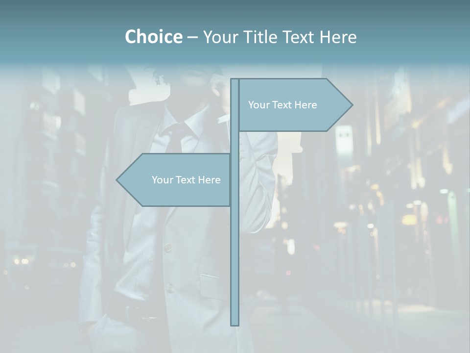 Meeting Street Guy PowerPoint Template