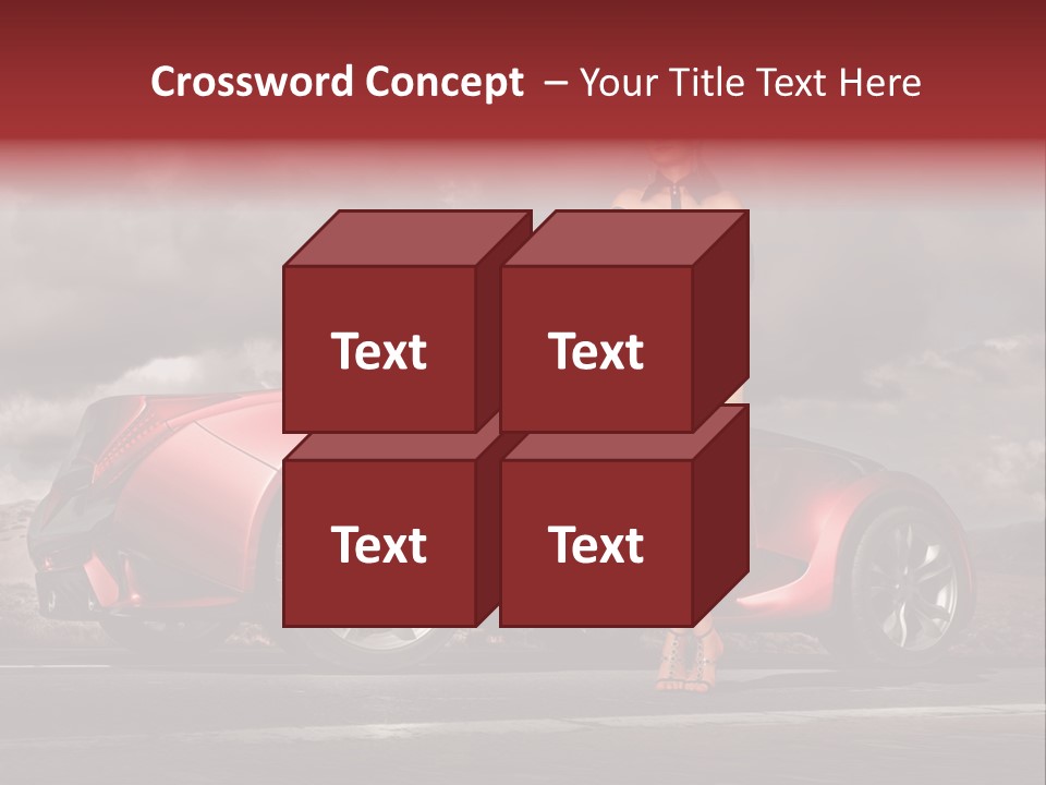Woman Drive Automobile PowerPoint Template