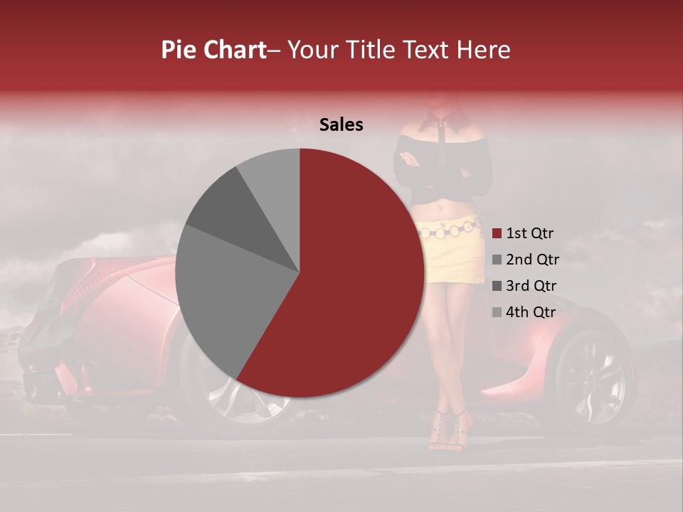 Woman Drive Automobile PowerPoint Template