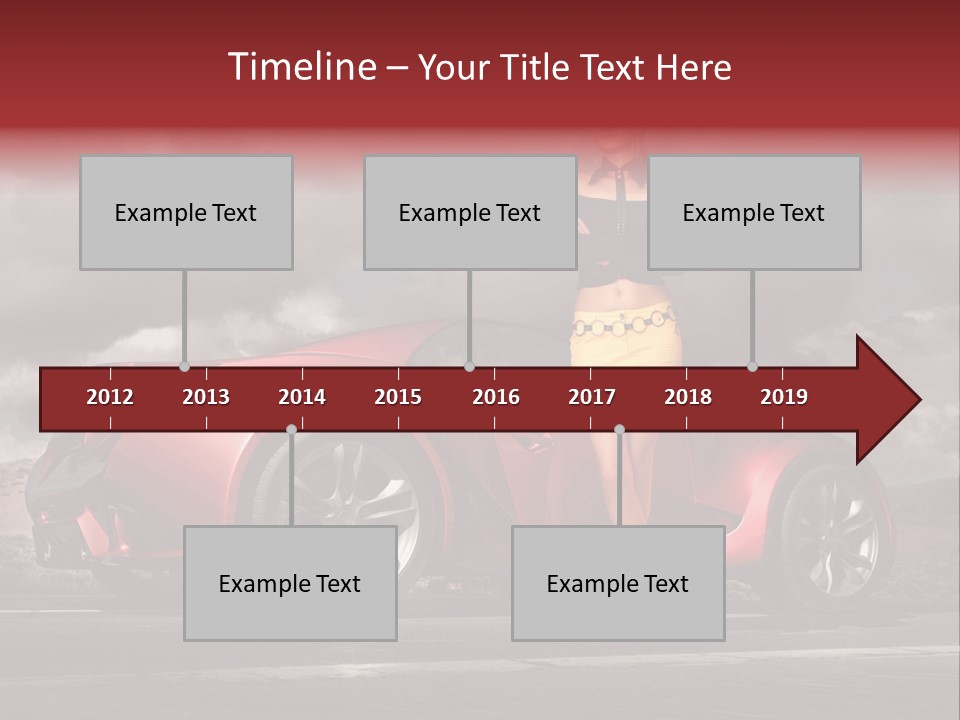 Woman Drive Automobile PowerPoint Template