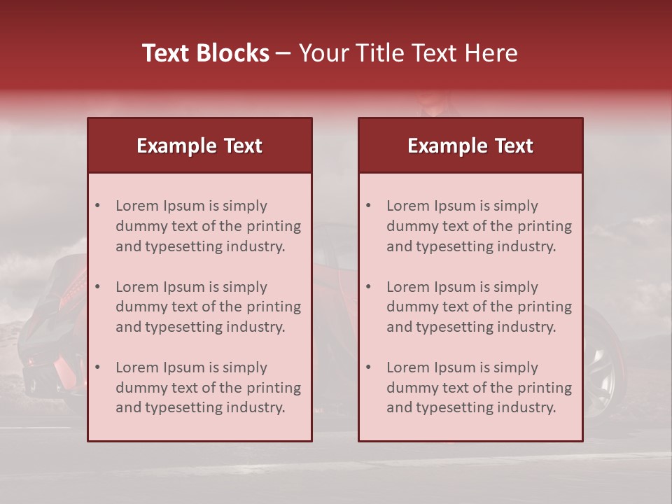 Woman Drive Automobile PowerPoint Template