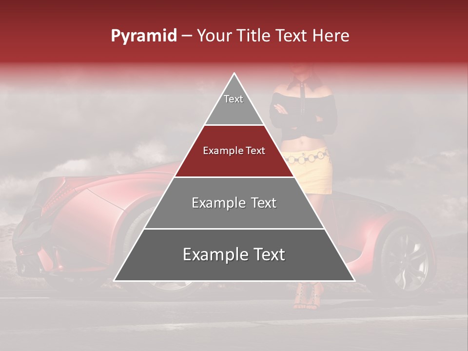 Woman Drive Automobile PowerPoint Template