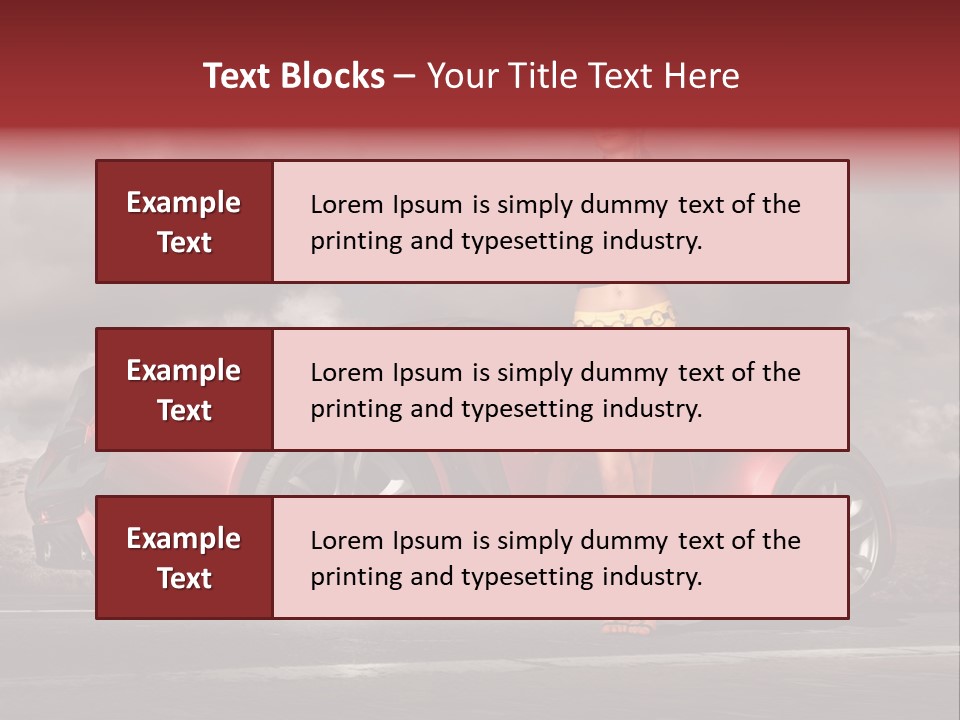 Woman Drive Automobile PowerPoint Template