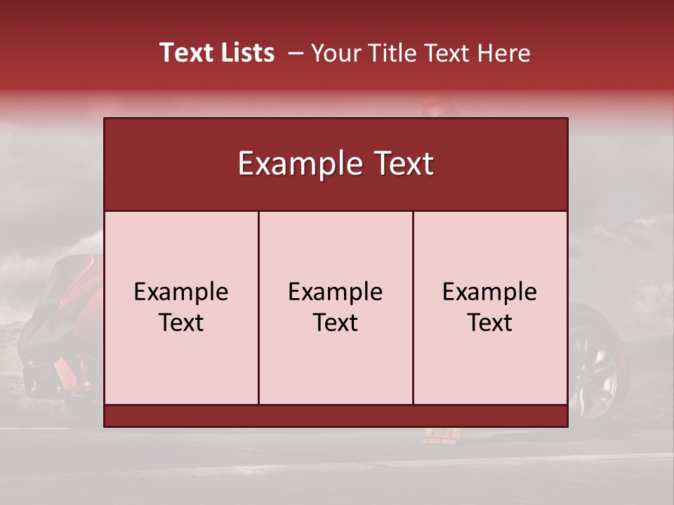 Woman Drive Automobile PowerPoint Template