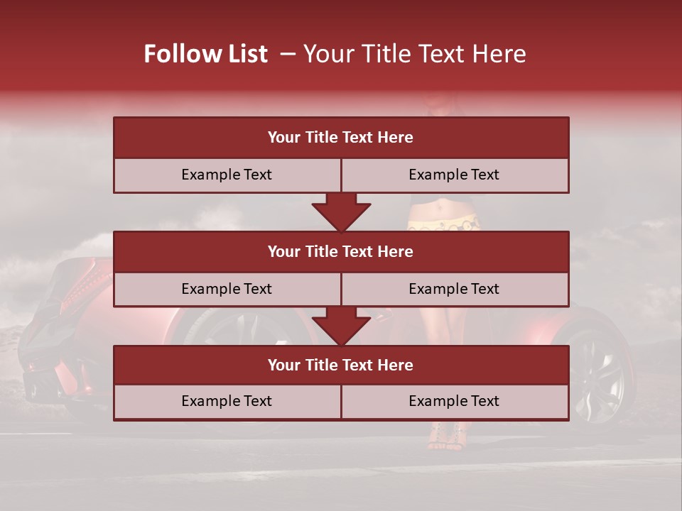 Woman Drive Automobile PowerPoint Template
