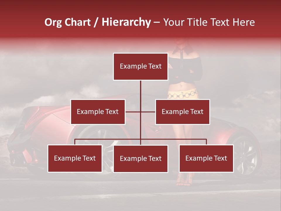 Woman Drive Automobile PowerPoint Template