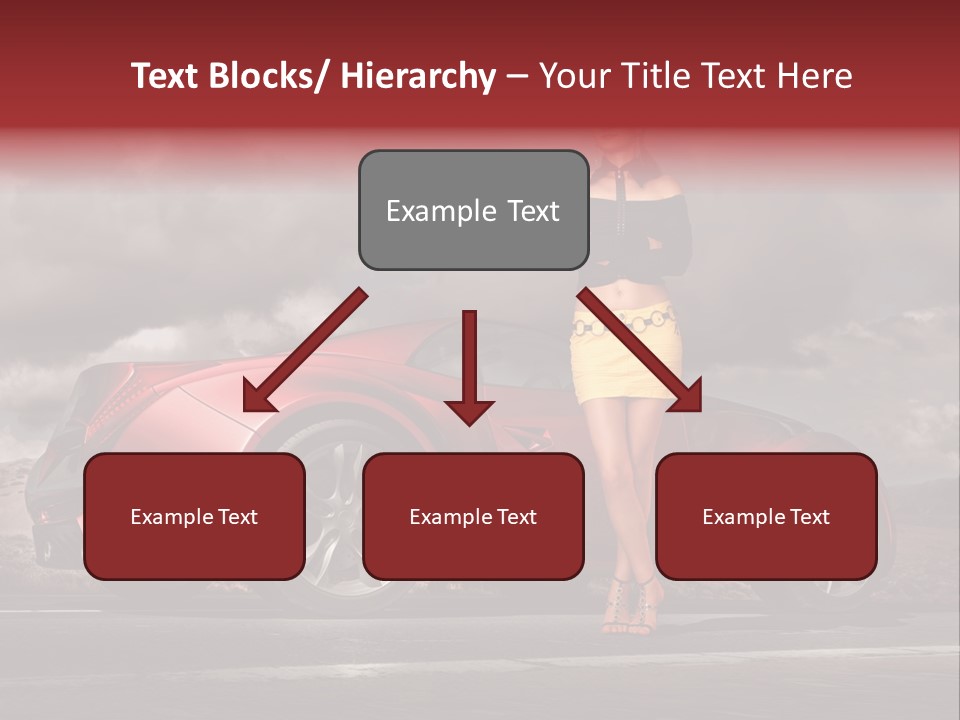 Woman Drive Automobile PowerPoint Template