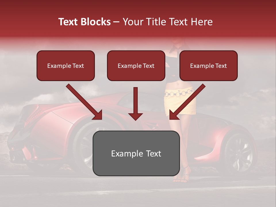 Woman Drive Automobile PowerPoint Template