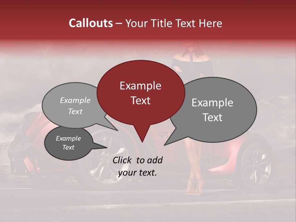 Woman Drive Automobile PowerPoint Template