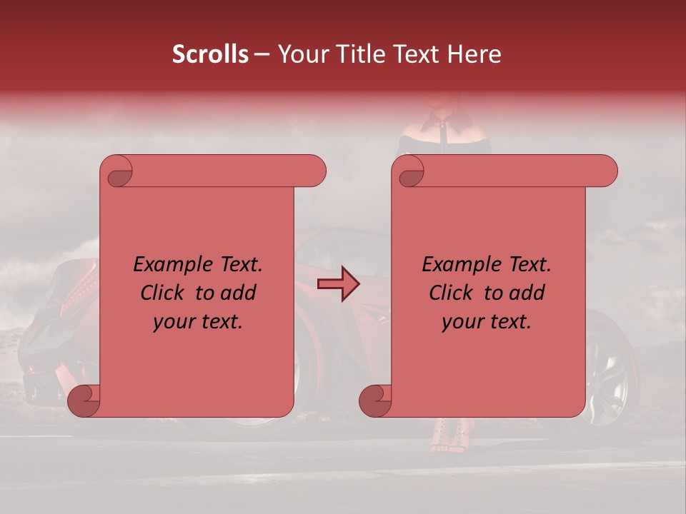Woman Drive Automobile PowerPoint Template