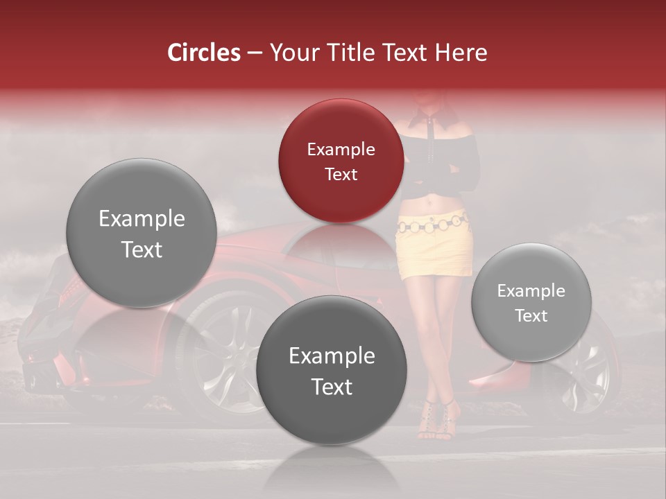 Woman Drive Automobile PowerPoint Template