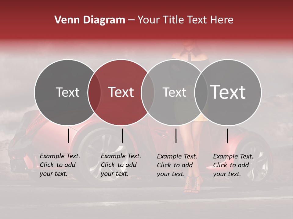 Woman Drive Automobile PowerPoint Template