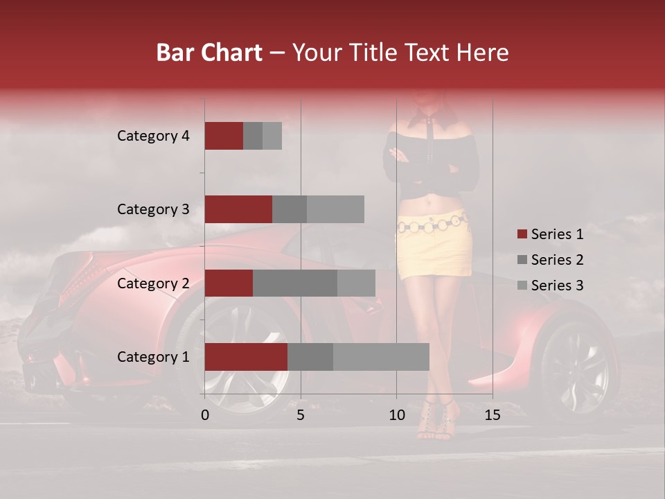 Woman Drive Automobile PowerPoint Template