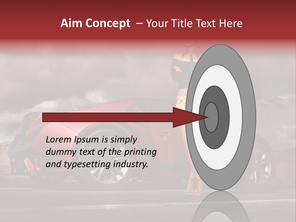 Woman Drive Automobile PowerPoint Template