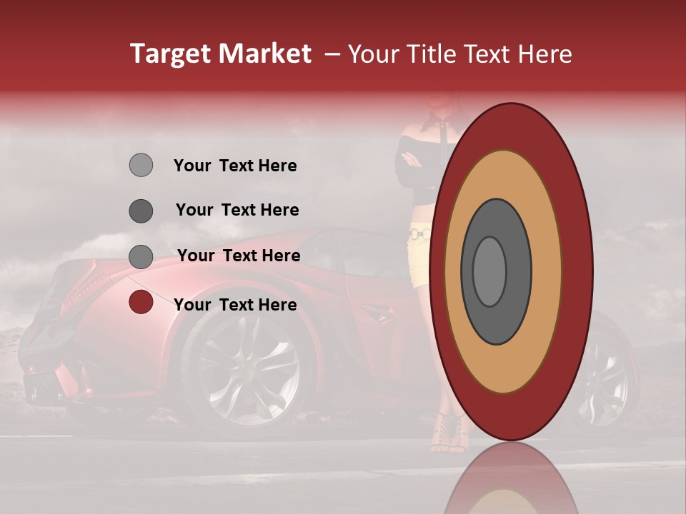 Woman Drive Automobile PowerPoint Template