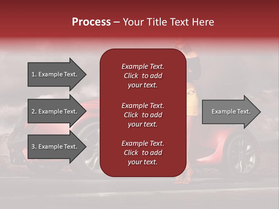 Woman Drive Automobile PowerPoint Template