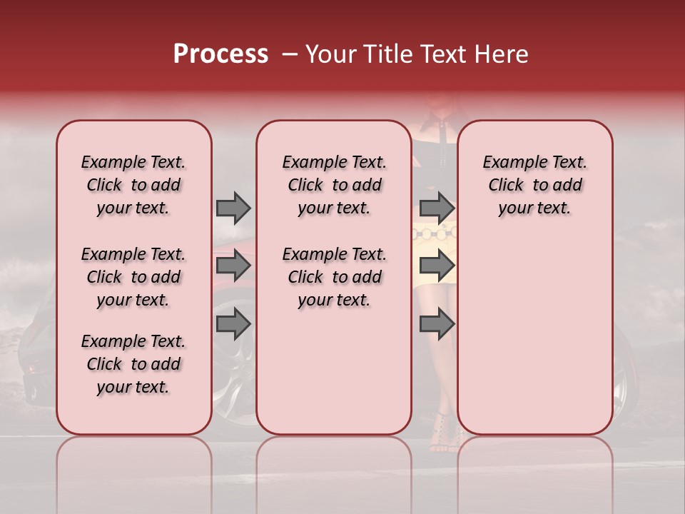 Woman Drive Automobile PowerPoint Template