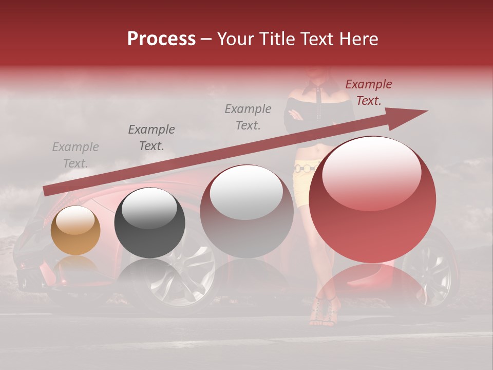 Woman Drive Automobile PowerPoint Template