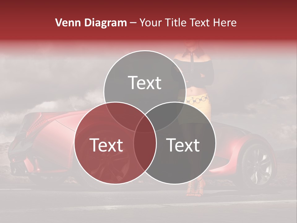 Woman Drive Automobile PowerPoint Template