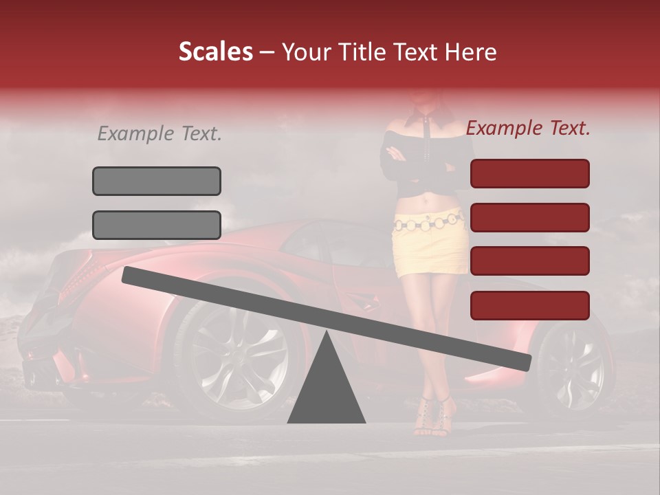 Woman Drive Automobile PowerPoint Template