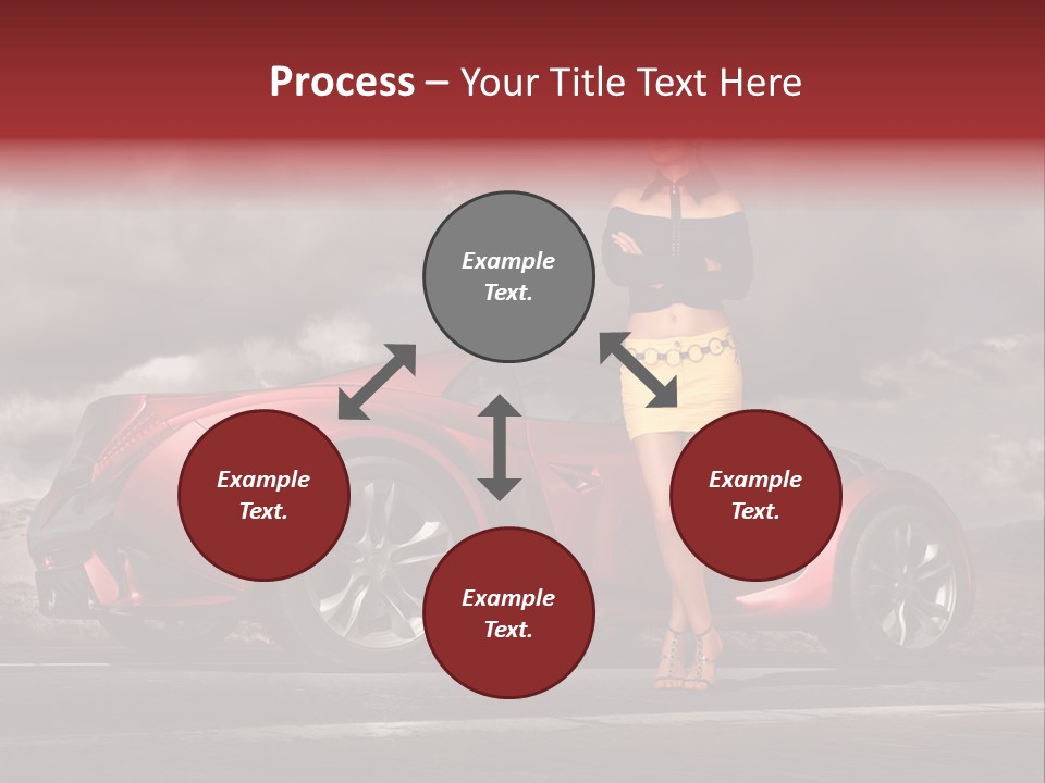 Woman Drive Automobile PowerPoint Template