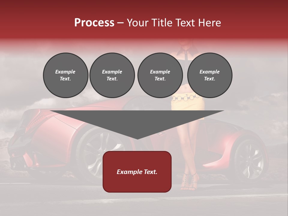 Woman Drive Automobile PowerPoint Template
