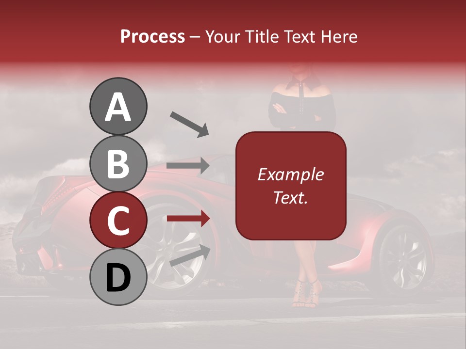 Woman Drive Automobile PowerPoint Template