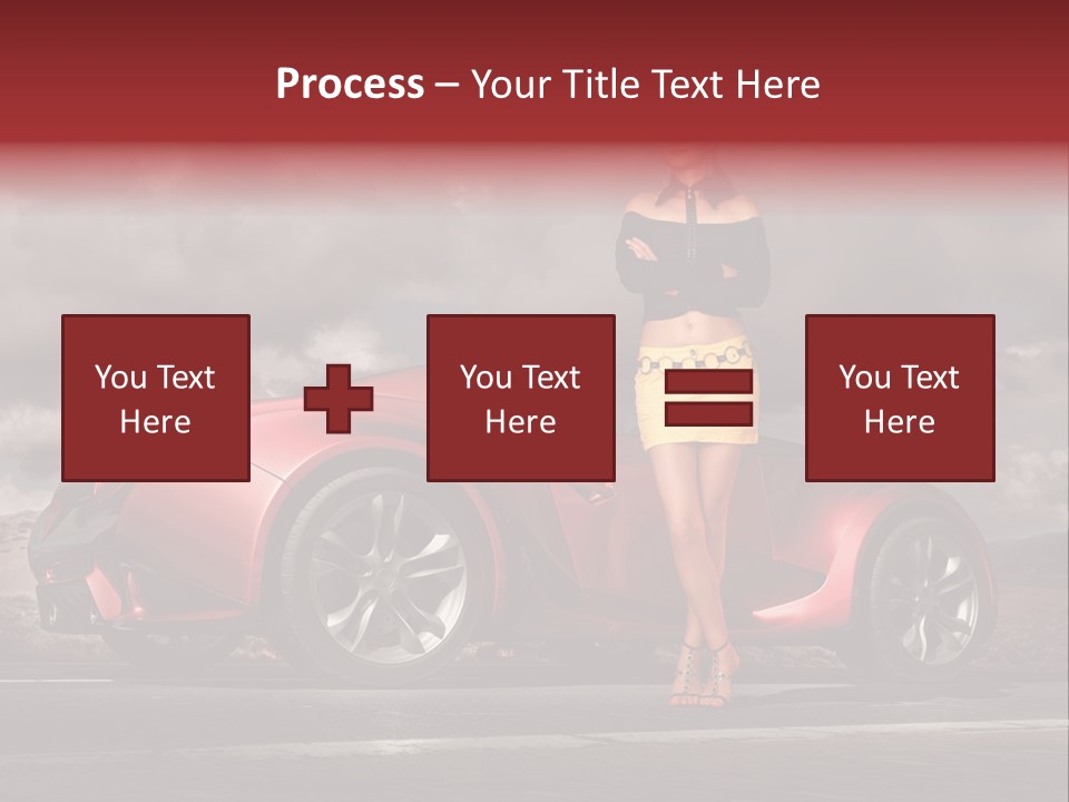 Woman Drive Automobile PowerPoint Template