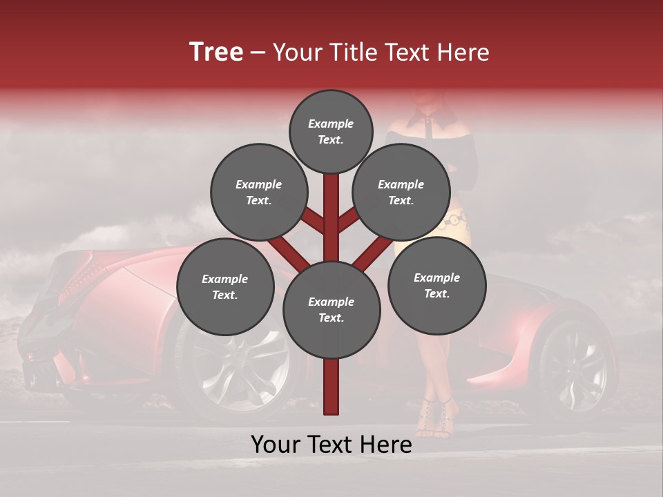 Woman Drive Automobile PowerPoint Template