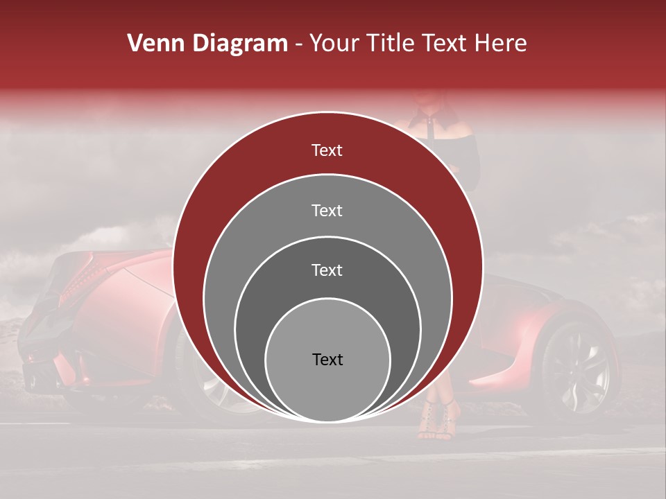 Woman Drive Automobile PowerPoint Template