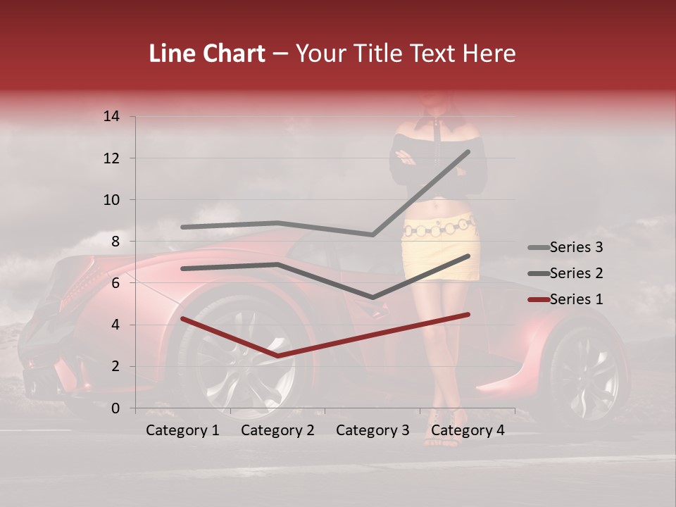 Woman Drive Automobile PowerPoint Template