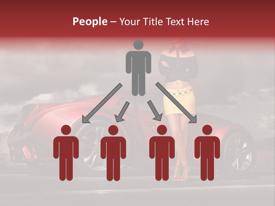 Woman Drive Automobile PowerPoint Template