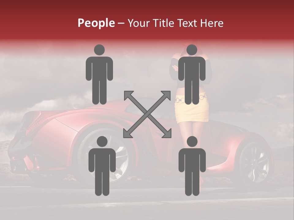 Woman Drive Automobile PowerPoint Template