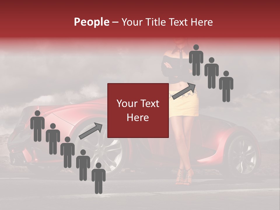 Woman Drive Automobile PowerPoint Template