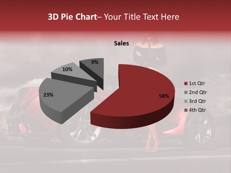 Woman Drive Automobile PowerPoint Template
