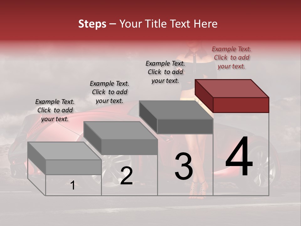 Woman Drive Automobile PowerPoint Template