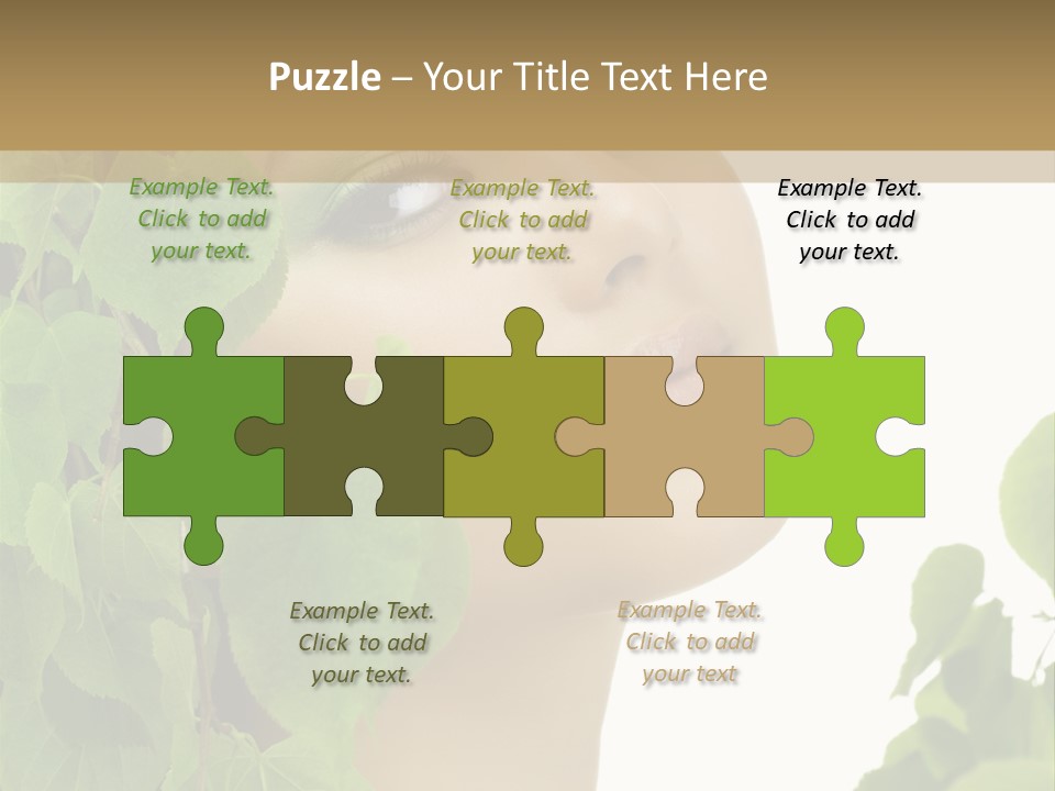 Leaves Skin Treatment PowerPoint Template