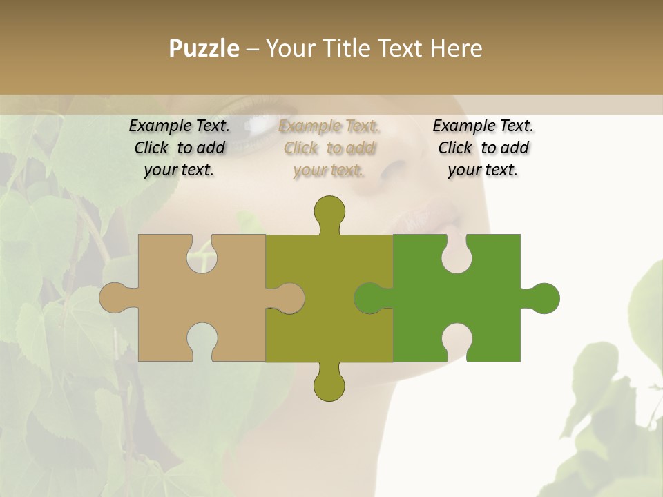 Leaves Skin Treatment PowerPoint Template