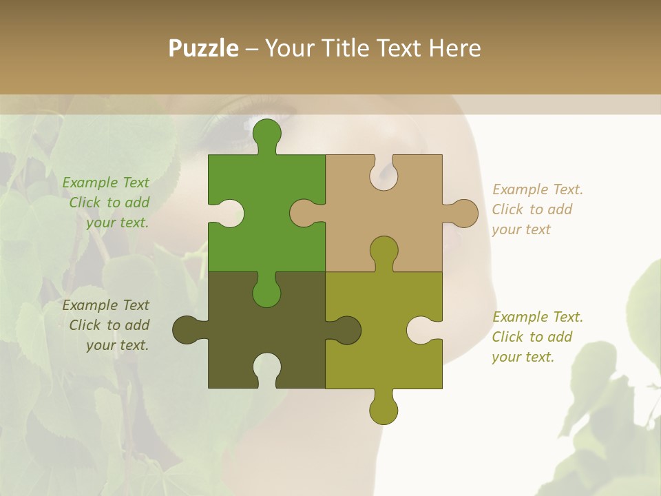 Leaves Skin Treatment PowerPoint Template