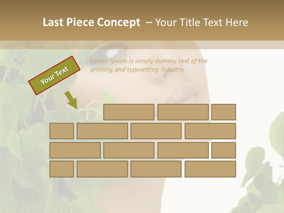 Leaves Skin Treatment PowerPoint Template